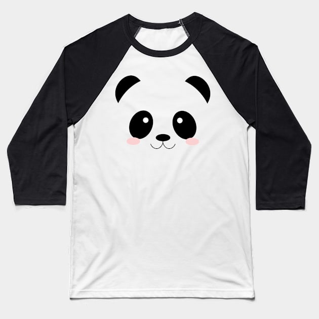 Cute Simple Panda Baseball T-Shirt by Eliza-Grace